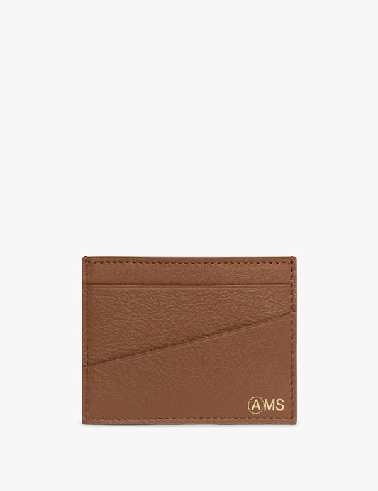 <transcy>CARLYLE Card holder-Caramel</transcy>